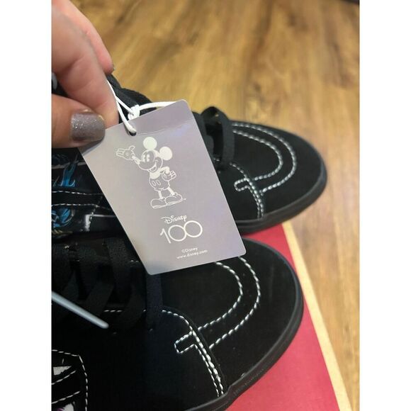 VANS sk8-hi top villains Disney black suede lace up shoes sneakers women's 8.5 - Picture 4 of 9